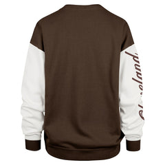 Cleveland Browns '47 Women's Double Header Rise Andie Pullover Sweatshirt Brown
