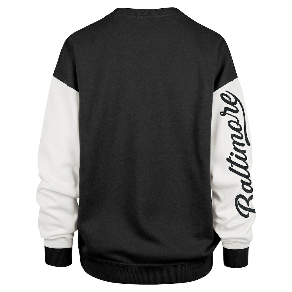 Baltimore Ravens '47 Women's Double Header Rise Andie Pullover Sweatshirt Black