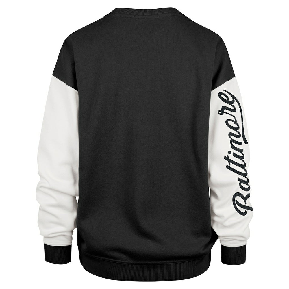 Baltimore Ravens '47 Women's Double Header Rise Andie Pullover Sweatshirt Black