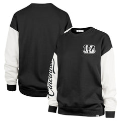 Cincinnati Bengals '47 Women's Double Header Rise Andie Pullover Sweatshirt Black