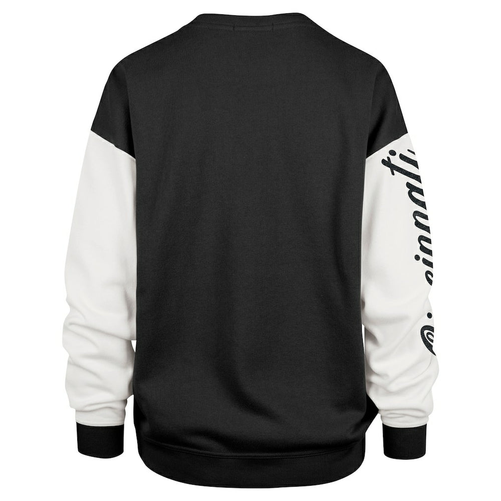 Cincinnati Bengals '47 Women's Double Header Rise Andie Pullover Sweatshirt Black