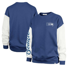 Seattle Seahawks '47 Women's Double Header Rise Andie Pullover Sweatshirt College Navy