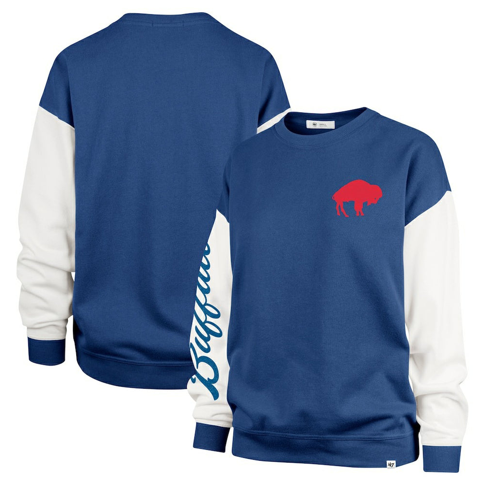 Buffalo Bills '47 Women's Double Header Rise Andie Pullover Sweatshirt Royal