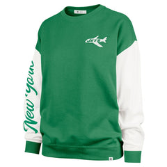 New York Jets '47 Women's Double Header Rise Andie Pullover Sweatshirt Green