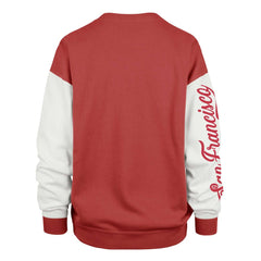 San Francisco 49ers '47 Women's Double Header Rise Andie Pullover Sweatshirt Scarlet