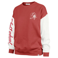 Tampa Bay Buccaneers '47 Women's Double Header Rise Andie Pullover Sweatshirt Red