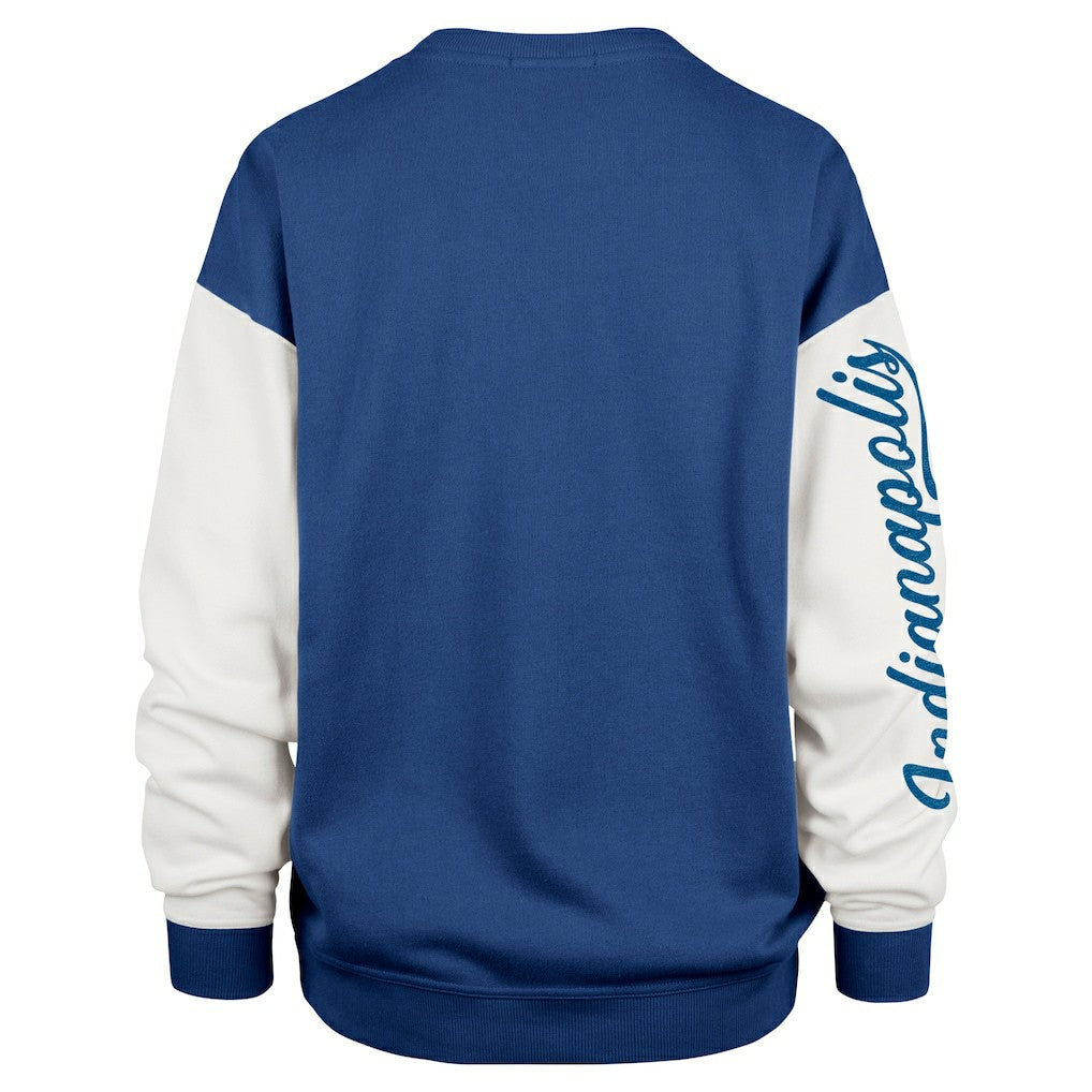 Indianapolis Colts '47 Women's Double Header Rise Andie Pullover Sweatshirt Royal