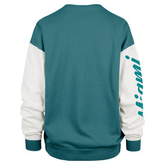 Miami Dolphins '47 Women's Double Header Rise Andie Pullover Sweatshirt Aqua