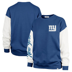 New York Giants '47 Women's Double Header Rise Andie Pullover Sweatshirt Royal