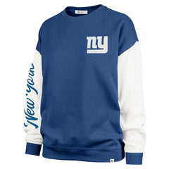 New York Giants '47 Women's Double Header Rise Andie Pullover Sweatshirt Royal