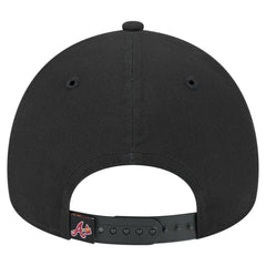 Atlanta Braves New Era 9FORTY A-Frame Adjustable Hat - Black Hats