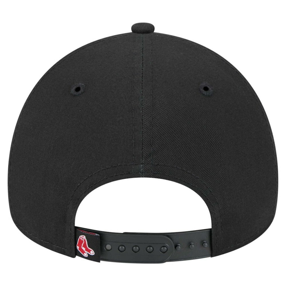Boston Red Sox New Era 9FORTY A-Frame Adjustable Hat - Black Hats