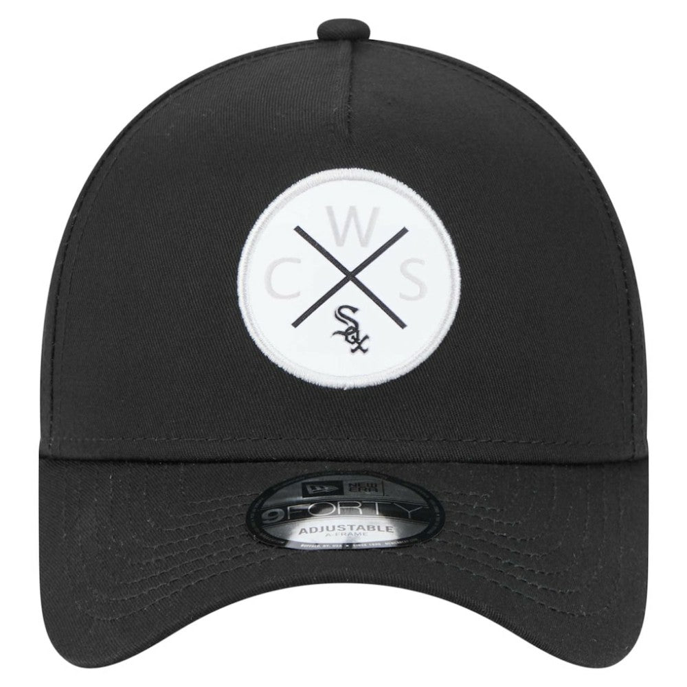 Chicago White Sox New Era 9FORTY A-Frame Adjustable Hat - Black Hats