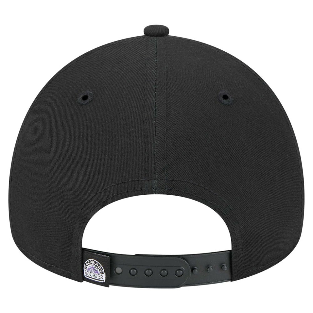 Colorado Rockies New Era 9FORTY A-Frame Adjustable Hat - Black Hats