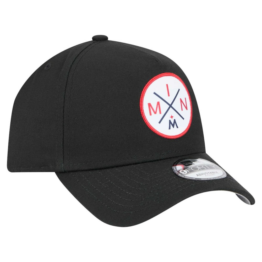 Minnesota Twins New Era 9FORTY A-Frame Adjustable Hat - Black Hats