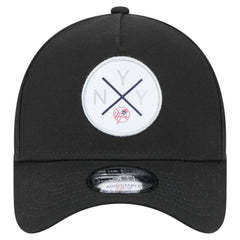 New York Yankees New Era 9FORTY A-Frame Adjustable Hat - Black Hats