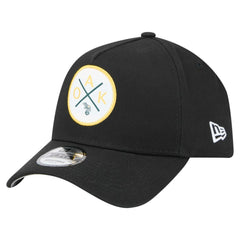 Oakland Athletics New Era 9FORTY A-Frame Adjustable Hat - Black Hats