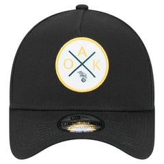 Oakland Athletics New Era 9FORTY A-Frame Adjustable Hat - Black Hats