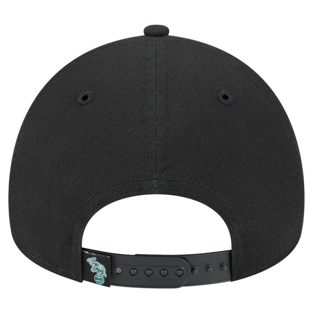 Oakland Athletics New Era 9FORTY A-Frame Adjustable Hat - Black Hats