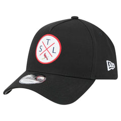 St. Louis Cardinals New Era 9FORTY A-Frame Adjustable Hat - Black Hats