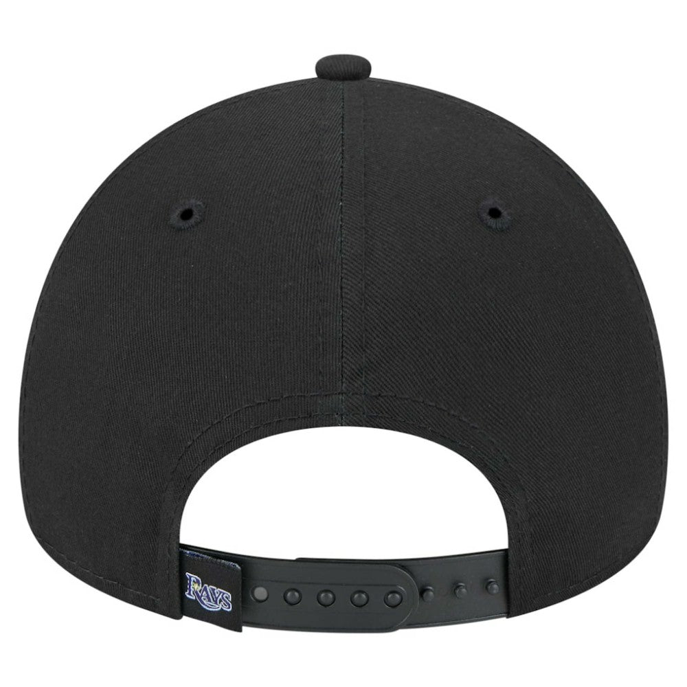 Tampa Bay Rays New Era 9FORTY A-Frame Adjustable Hat - Black Hats