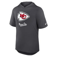 Kansas City Chiefs Tri-Blend Performance Hoodie T-Shirt Anthracite