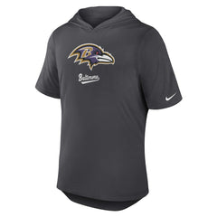 Baltimore Ravens Tri-Blend Performance Hoodie T-Shirt Anthracite