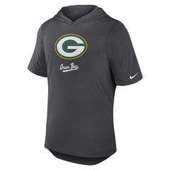Green Bay Packers Tri-Blend Performance Hoodie T-Shirt Anthracite