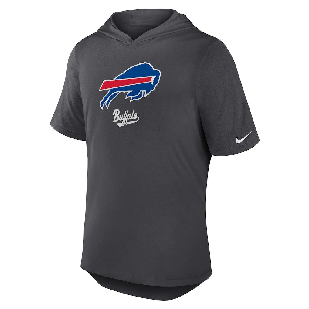 Buffalo Bills Tri-Blend Performance Hoodie T-Shirt Anthracite