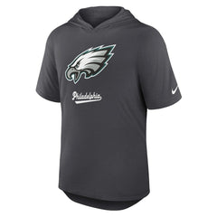 Philadelphia Eagles Tri-Blend Performance Hoodie T-Shirt Anthracite