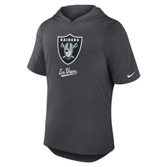 Las Vegas Raiders Tri-Blend Performance Hoodie T-Shirt Anthracite