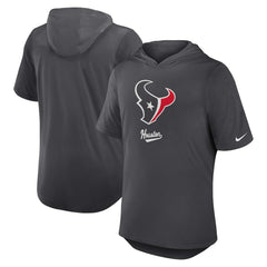 Houston Texans Tri-Blend Performance Hoodie T-Shirt Anthracite