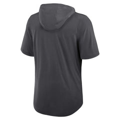 Detroit Lions Tri-Blend Performance Hoodie T-Shirt Anthracite
