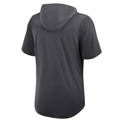 New York Jets Tri-Blend Performance Hoodie T-Shirt Anthracite