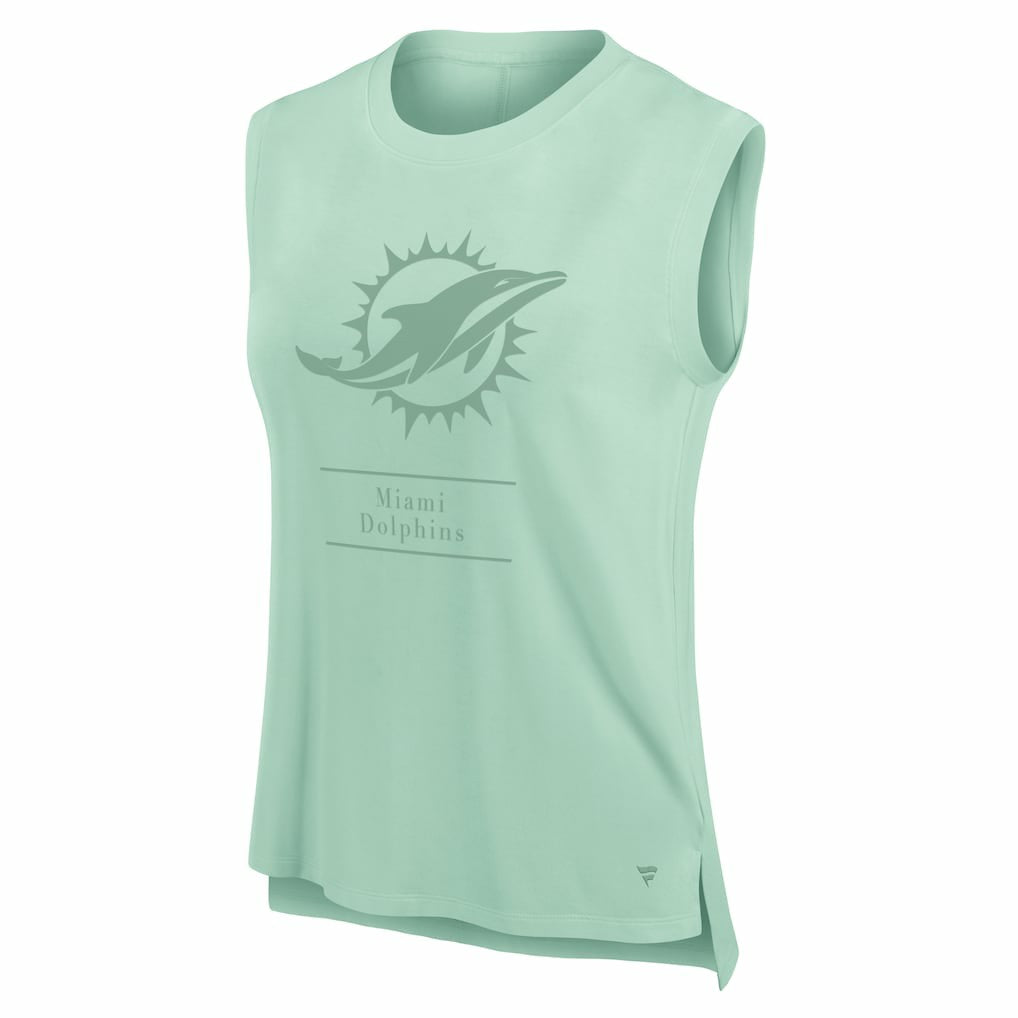 Miami Dolphins Women's Studio Embrace Tank Top Mint