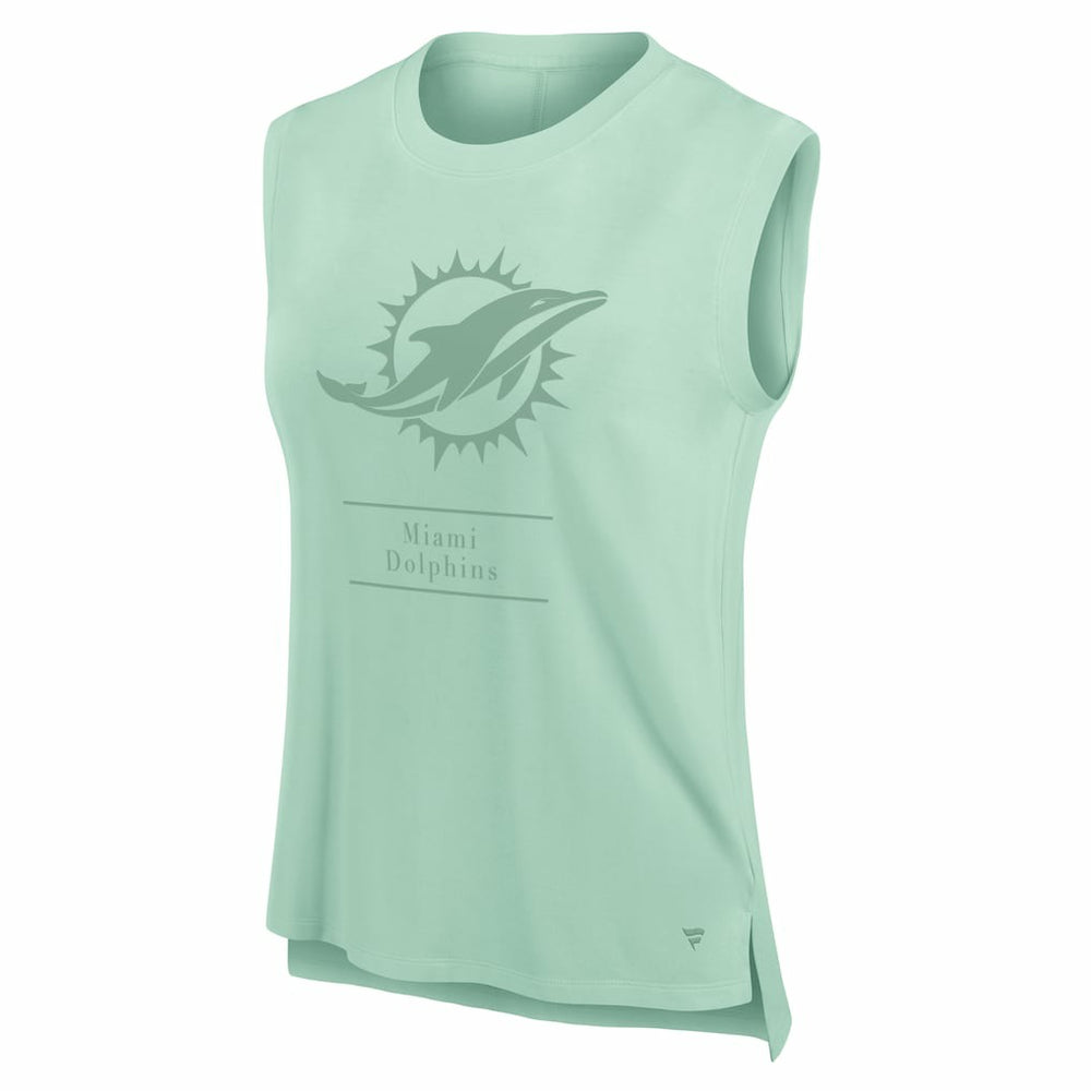 Miami Dolphins Women's Studio Embrace Tank Top Mint