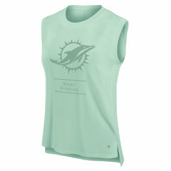 Miami Dolphins Women's Studio Embrace Tank Top Mint