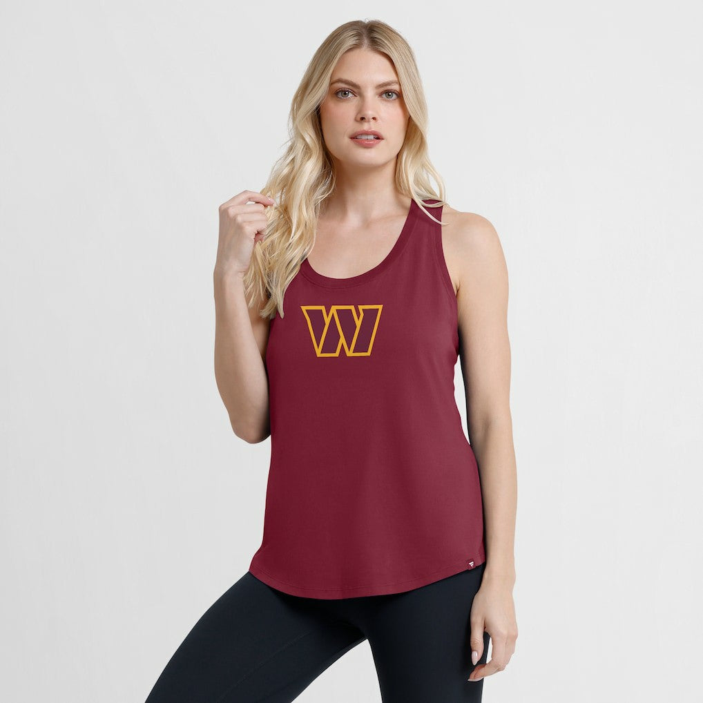 Washington Commanders Women's Iron Fan Tank Top Burgundy