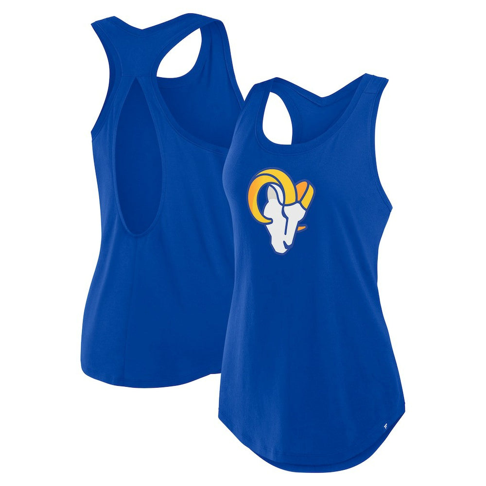 Los Angeles Rams Women's Iron Fan Tank Top Royal