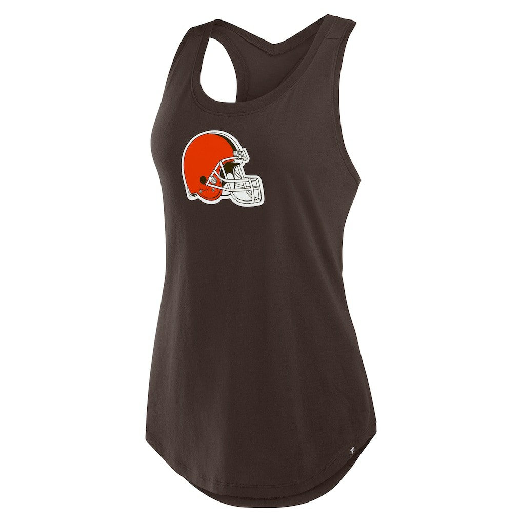 Cleveland Browns Women's Iron Fan Tank Top Brown