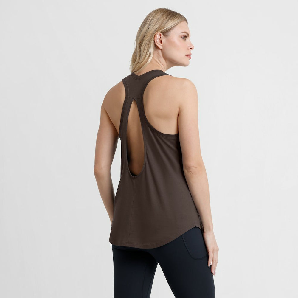 Cleveland Browns Women's Iron Fan Tank Top Brown