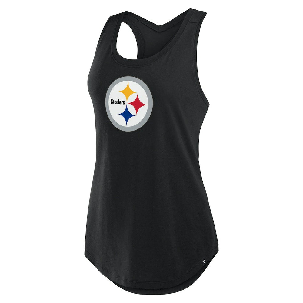 Pittsburgh Steelers Women's Iron Fan Tank Top Black