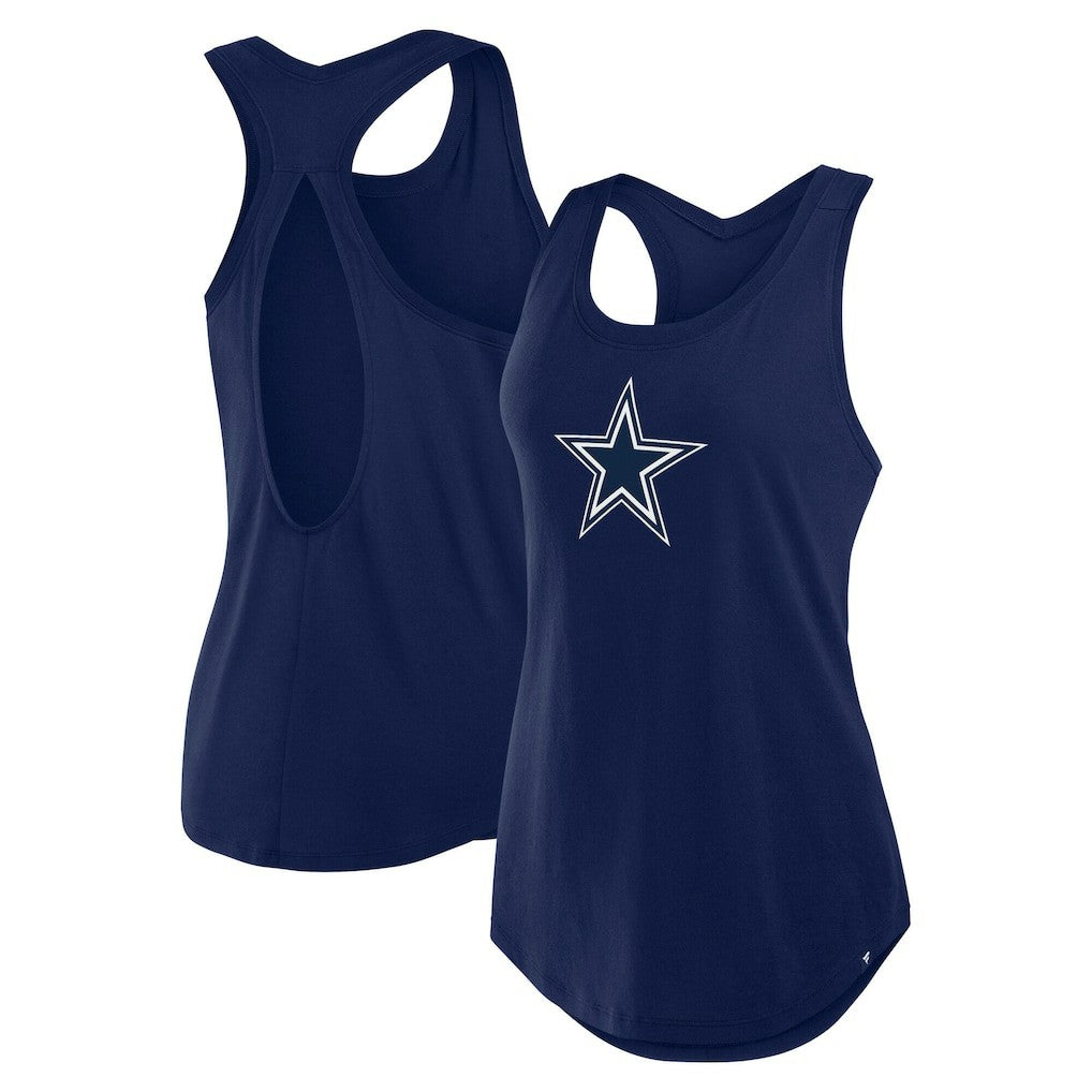 Dallas Cowboys Women's Iron Fan Tank Top Navy