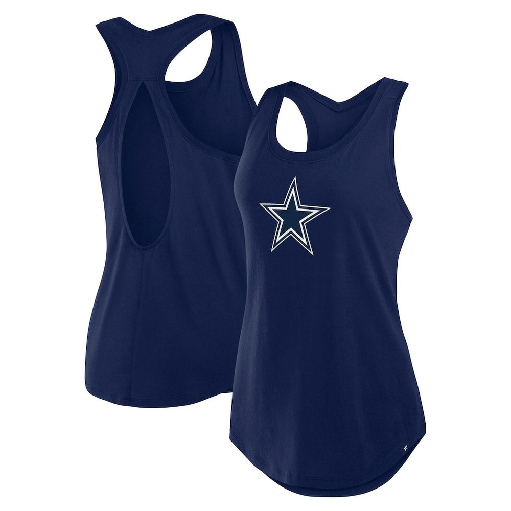 Dallas Cowboys Women's Iron Fan Tank Top Navy