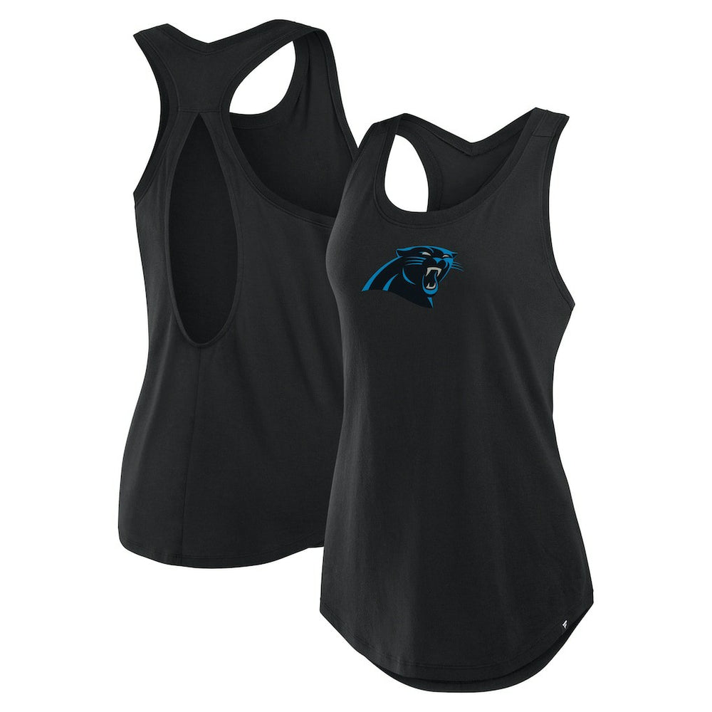 Carolina Panthers Women's Iron Fan Tank Top Black