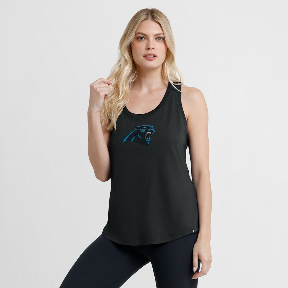 Carolina Panthers Women's Iron Fan Tank Top Black