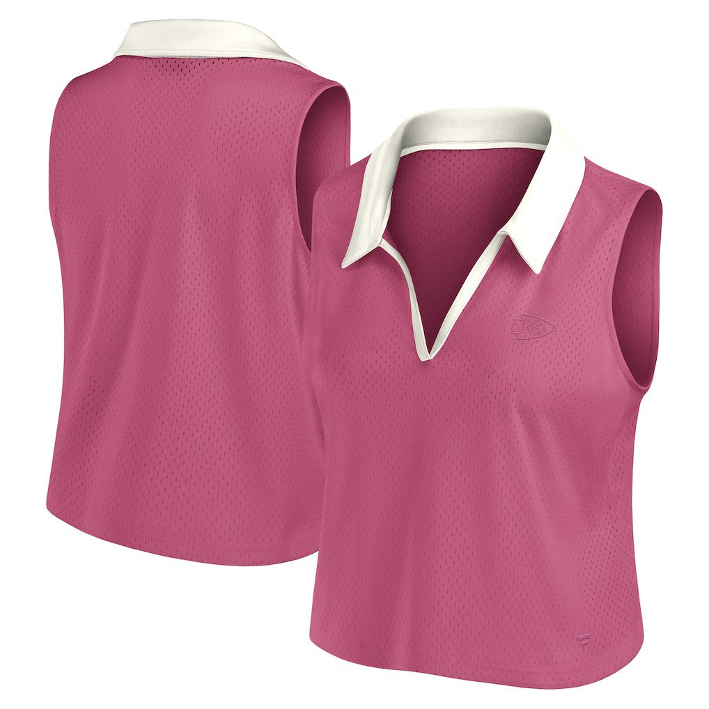Kansas City Chiefs Women's Studio Wellness V-Neck Tank Top Pink