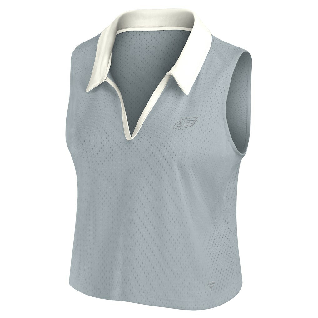 Philadelphia Eagles Women's Studio Wellness V-Neck Tank Top Gray