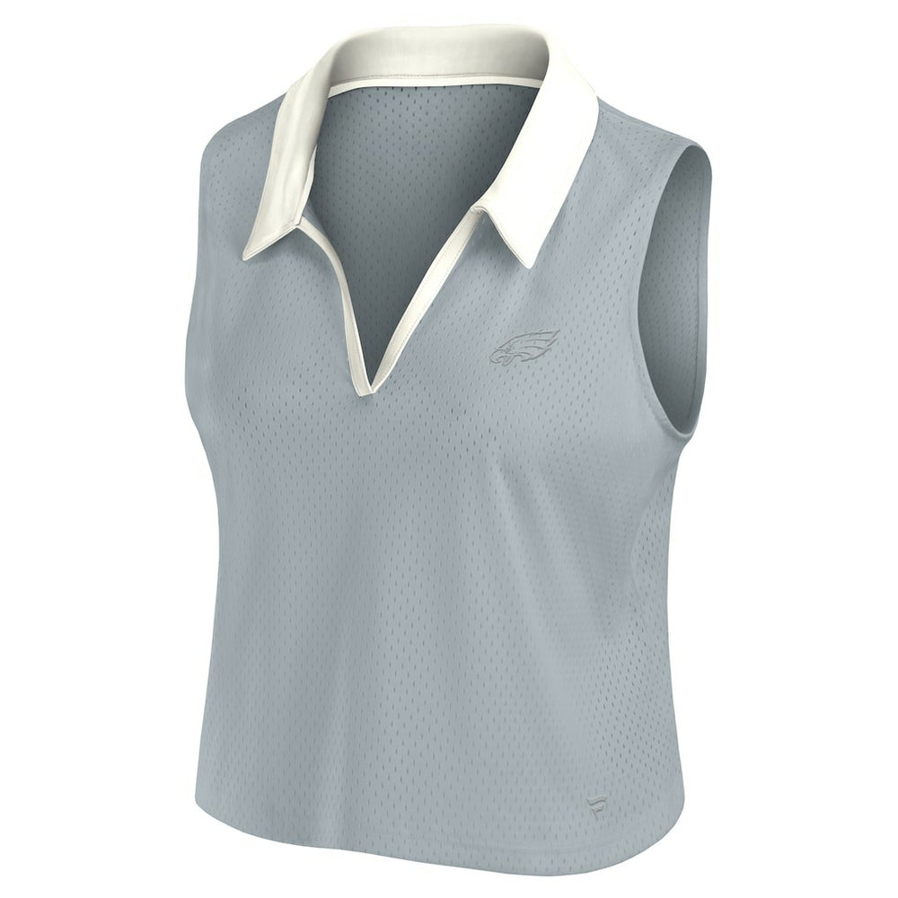 Philadelphia Eagles Women's Studio Wellness V-Neck Tank Top Gray