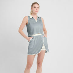 Philadelphia Eagles Women's Studio Wellness V-Neck Tank Top Gray